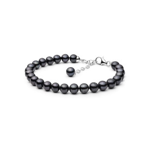 Bratara perle naturale negre si argint DiAmanti FARB67-B-G (Argint 925‰ 1,35 g.)